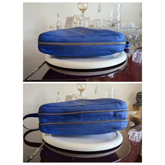 Fossil Royal Blue Leather Crossbody Bag - Picture 2 of 15